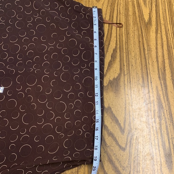 Long modest brown and tan designed Briercreek skirt - Picture 5 of 8